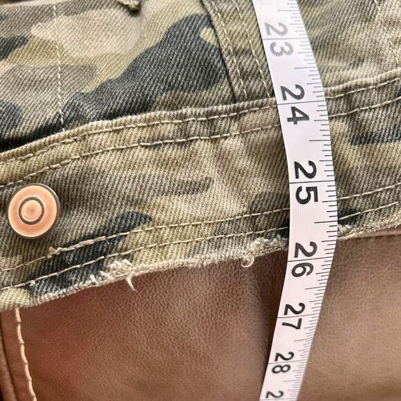 Camo Military Denim Canvas Utility Jacket Grunge Coat Women Size Large/XL USA - Picture 9 of 9